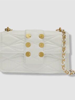 $487 KOORELOO Women White Soho Diamond Quilted Leather Shoulder Bag